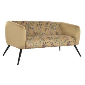 Sofa DKD Home Decor Yellow Black Metal Flowers Modern Shabby Chic 140 x 71 x 71 cm by DKD Home Decor, Sofas & Couches - Ref: ...