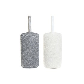 Vase Lisse Gris Doré verre (14,5 x 29,5 x 14,5 cm) | Tienda24 - Global Online Shop Tienda24.eu