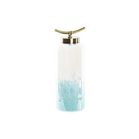 Vase DKD Home Decor Verre Bleu Doré Métal méditerranéen (19 x 15 x 41 cm) (Ø 14 cm) de DKD Home Decor, Vases - Réf : S3031975...