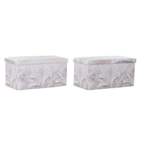 Boîte de rangement avec couvercle Stefanplast Elegance Beige Plastique 38,5 x 17 x 59,5 cm (6 Unités) | Tienda24 - Global Online Shop Tienda24.eu