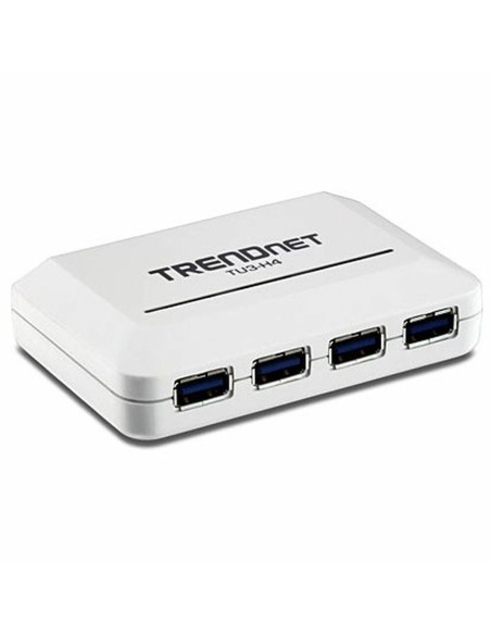 Hub USB Trendnet TU3-H4 Weiß | Tienda24 Tienda24.eu