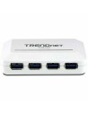 USB Hub Trendnet TU3-H4 White | Tienda24 Tienda24.eu