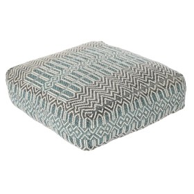 Cojín DKD Home Decor De suelo Rayas Azul Poliéster Algodón Menta Aluminio Blanco Verde (60 x 60 x 25 cm) de DKD Home Decor, C...