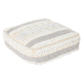 Coussin DKD Home Decor De Sol Blanc Gris Carré Boho 60 x 60 x 25 cm de DKD Home Decor, Coussins - Réf : S3032036, Prix : 78,9...