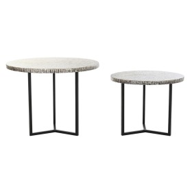 Set of 2 tables DKD Home Decor Beige Grey 76 x 76 x 60 cm by DKD Home Decor, Tables - Ref: S3032045, Price: 222,40 €, Discoun...