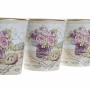 Conjunto de Vasos DKD Home Decor Bege Cor de Rosa PVC Alumínio Shabby Chic 38 x 12 x 14 cm (3 Peças) de DKD Home Decor, Vasos...