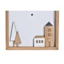 Orologio da Parete DKD Home Decor Bianco Marrone Legno Case Città 20 x 4 x 30 cm | Tienda24 - Global Online Shop Tienda24.eu