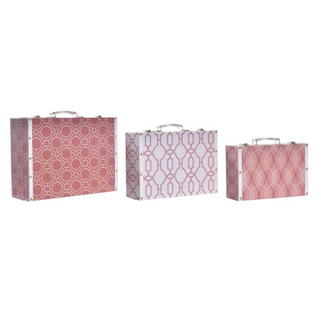 Juego de Cajas Decorativas DKD Home Decor Lienzo Madera (40 x 31 x 15 cm) de DKD Home Decor, Cajas - Ref: S3032124, Precio: 6...