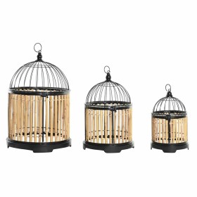 Decorative cage DKD Home Decor Natural 38 x 38 x 61,6 cm (3 Pieces) by DKD Home Decor, Ornaments - Ref: S3032178, Price: 156,...