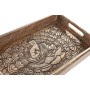 Set of trays DKD Home Decor 2 Units Brown Dark brown Mango wood (2 Units) by DKD Home Decor, Plates and dishes - Ref: S303226...