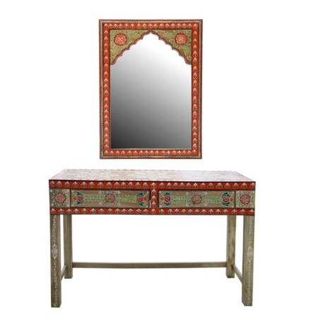 Console DKD Home Decor Multicolour Mango wood Mirror 117 x 40 x 76 cm | Tienda24 - Global Online Shop Tienda24.eu