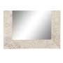 Specchio da parete DKD Home Decor Naturale Bianco Legno di mango (76,5 x 3 x 122 cm) di DKD Home Decor, Specchi da parete - R...