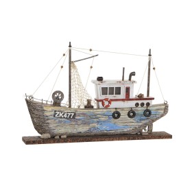 Figura Decorativa DKD Home Decor Azul Blanco Barco 40 x 5 x 24 cm de DKD Home Decor, Adornos - Ref: S3032360, Precio: 27,71 €...