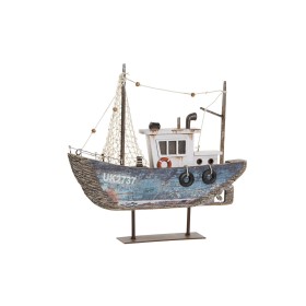 Figura Decorativa DKD Home Decor Azul Blanco Barco 25 x 4 x 24 cm de DKD Home Decor, Adornos - Ref: S3032361, Precio: 17,29 €...