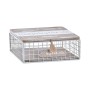 Caixa Decorativa DKD Home Decor Branco Castanho Madeira Metal Alumínio 16 x 16 x 6 cm de DKD Home Decor, Caixas - Ref: S30324...