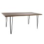 Mesa de Jantar DKD Home Decor 180 x 87 x 76 cm Preto Metal Castanho Acácia de DKD Home Decor, Jogos de móveis - Ref: S3032611...