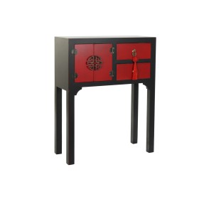 Console DKD Home Decor 63 x 27 x 83 cm Fir Black Orange Plastic MDF Wood by DKD Home Decor, Tables - Ref: S3032657, Price: 10...