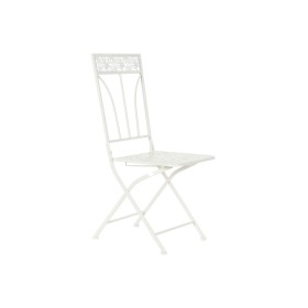 Chaise de jardin DKD Home Decor Blanc Métal 40 x 48 x 93 cm de DKD Home Decor, Chaises de table de jardin - Réf : S3032672, P...