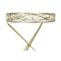 Mesa de apoio DKD Home Decor Espelho Dourado Metal (48,5 x 48,5 x 58,5 cm) de DKD Home Decor, Jogos de móveis - Ref: S3032724...