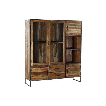 Vitrina DKD Home Decor Metal Cristal Acacia Madera Reciclada 140 x 40 x 160 cm de DKD Home Decor, Vitrinas - Ref: S3032836, P...