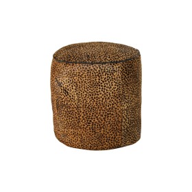 Repose-pied DKD Home Decor 46 x 46 x 50 cm Noir Marron Léopard Colonial de DKD Home Decor, Poufs et repose-pieds - Réf : S303...