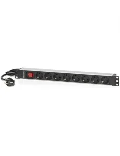 Multiprise 9 Prises avec Interrupteur Lanberg PDU-09F-0300-BK 4000 W 220-250 V 16 A 3 m | Tienda24 Tienda24.eu