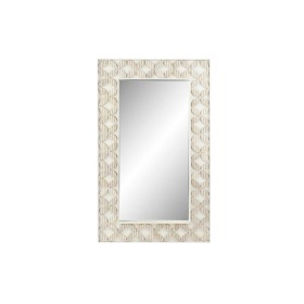 Espelho de parede DKD Home Decor Espelho Branco Madeira de mangueira Losangos (154 x 4 x 92 cm) de DKD Home Decor, Espelhos d...