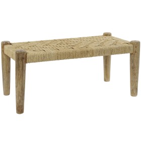 Banqueta DKD Home Decor Natural Cuerda Madera de mango (88 x 42 x 39,5 cm) de DKD Home Decor, Sillas - Ref: S3032909, Precio:...