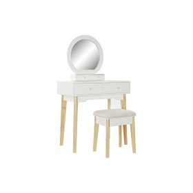 Coiffeuse DKD Home Decor Blanc Naturel Miroir Bois MDF 75 x 40 x 129 cm de DKD Home Decor, Coiffeuses - Réf : S3032929, Prix ...