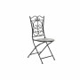 Garden chair DKD Home Decor Black 39 x 50 x 93 cm Ceramic Multicolour Ironwork (39 x 50 x 93 cm) | Tienda24 - Global Online Shop Tienda24.eu