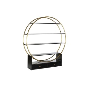 Estantes DKD Home Decor Preto Dourado Metal Choupo 160 x 35 x 180 cm de DKD Home Decor, Prateleiras e armazenamento - Ref: S3...