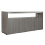 Credenza DKD Home Decor Cristallo Grigio Alluminio Rovere Vetro Temperato (165 x 39 x 76 cm) di DKD Home Decor, Credenze e bu...