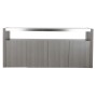 Credenza DKD Home Decor Cristallo Grigio Alluminio Rovere Vetro Temperato (165 x 39 x 76 cm) di DKD Home Decor, Credenze e bu...