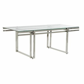 Mesa de Centro Castanho Preto Ferro Madeira MDF 60 x 60 x 45 cm | Tienda24 - Global Online Shop Tienda24.eu