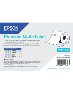 Rotolo di Carta Termica Epson C33S045419 (1 Unità) da Epson, Carta in rotoli - Ref: S55080979, Precio: 17,76 €, Descuento: %