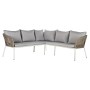 Conjunto de sofá e mesa DKD Home Decor Cristal Rotim sintético Aço (190 x 190 x 70 cm) de DKD Home Decor, Sofás - Ref: S30331...