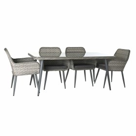 Set di 3 tavoli DKD Home Decor 166 x 92 x 72 cm Cristallo rattan sintetico Acciaio 83 cm (166 x 92 x 72 cm) di DKD Home Decor...