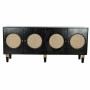 Aparador DKD Home Decor Negro Natural Ratán Madera de mango (150 x 40 x 65 cm) de DKD Home Decor, Armarios y aparadores - Ref...