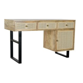 Desk DKD Home Decor Natural Black (130 x 50 x 76 cm) by DKD Home Decor, Computer desks and tables - Ref: S3033182, Price: 525...