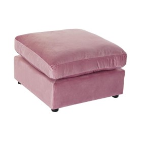 Footrest DKD Home Decor Pink Polyester Modern (55 x 55 x 30 cm) by DKD Home Decor, Footstools & Ottomans - Ref: S3033184, Pri...