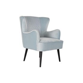 Armchair DKD Home Decor Black Metal Sky blue (76 x 76 x 82 cm) by DKD Home Decor, Chairs - Ref: S3033190, Price: 215,38 €, Di...