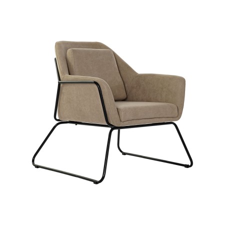 Armchair DKD Home Decor Black Beige Metal 75 x 76 x 81 cm by DKD Home Decor, Chairs - Ref: S3033254, Price: 131,08 €, Discoun...