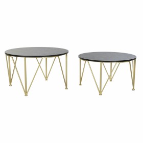 2nd-Set Tischchen DKD Home Decor Schwarz Gold 79 x 79 x 46 cm von DKD Home Decor, Tische - Ref: S3033266, Preis: 252,88 €, Ra...