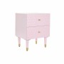 Comodino DKD Home Decor 52 x 42 x 65 cm Metallo Rosa chiaro Legno di mango | Tienda24 - Global Online Shop Tienda24.eu