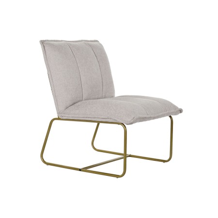 Fauteuil DKD Home Decor Beige Doré Métal Polyester (66 x 71 x 77 cm) de DKD Home Decor, Chaises - Réf : S3033344, Prix : 173,...