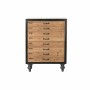 Caisson à Tiroirs DKD Home Decor Noir Naturel Sapin Vintage 67 x 40 x 89 cm de DKD Home Decor, Commodes - Réf : S3033361, Pri...