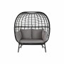 Gartenstuhl DKD Home Decor Schwarz Beige Synthetischer Rattan Stahl (130 x 68 x 146 cm) (130 x 68 x 146 cm) von DKD Home Deco...