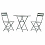 Conjunto de mesa com 2 cadeiras DKD Home Decor Metal 87 cm 60 x 60 x 75 cm de DKD Home Decor, Mesas para sala de jantar - Ref...