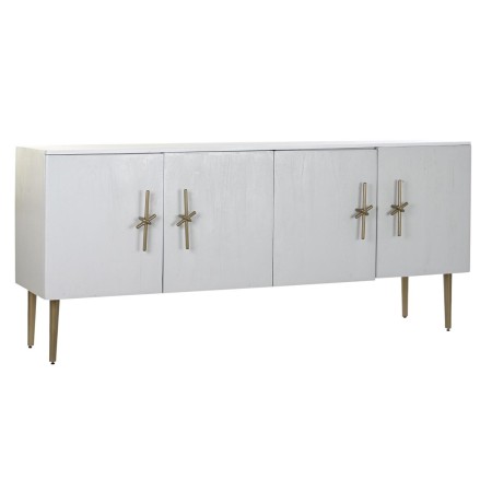 Aparador DKD Home Decor Dourado Branco Ferro Madeira de mangueira (180 x 55 x 81 cm) de DKD Home Decor, Armários e aparadores...