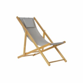 Chaise longue DKD Home Decor Gris 77 cm 57,5 x 113 x 77 cm Naturel (57,5 x 113 x 77 cm) de DKD Home Decor, Bains de soleil - ...